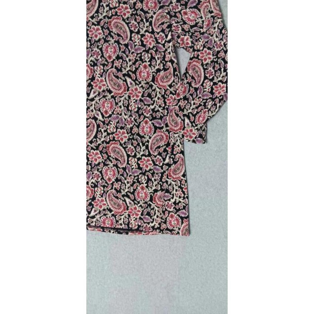 J Jill Wearever Collection Long Sleeve Boat Neck Blouse Womens Size XL Pink And - Picture 6 of 12